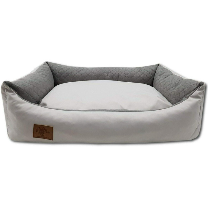 Ліжко для собак Одолплюс XXL - велике, м'яке ліжко-софа для собак, 100x70 см, сірий колір, знімний чохол, зручне та комфортне