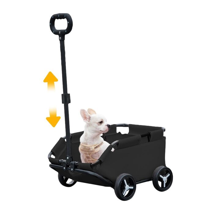 Візок для собак та котів, складний, чорний - Pet Stroller для маленьких собак та котів