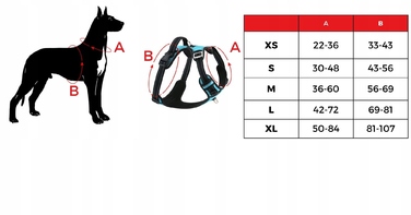 Регульована шлейка для собак HUGGY DOGGY, синя, розмір S