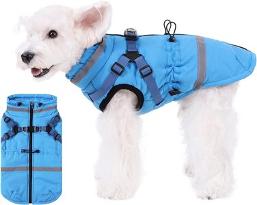 Водонепроникний та вітрозахисний зимовий нашийник-манжетка для собак, розмір M, великі породи, блакитний