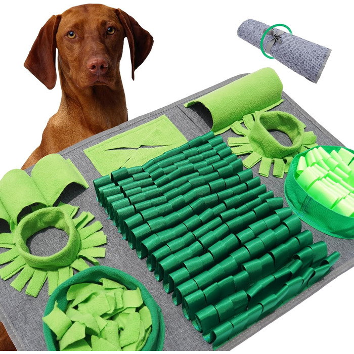 Килимок для собак HDOELGP Schnüffelteppich - інтерактивна іграшка-розвиваючий килимок для собак, зелений (44*66 см)