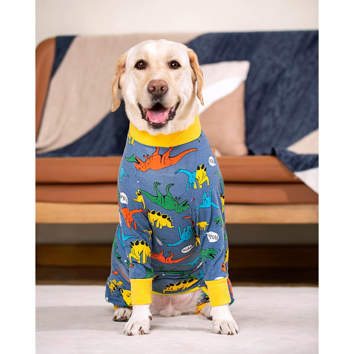 Комбінезон для собак великих порід, захисний, анти-шерсть, проти слини, захист ран, піжама-комбінезон (XXXL, темно-синій)