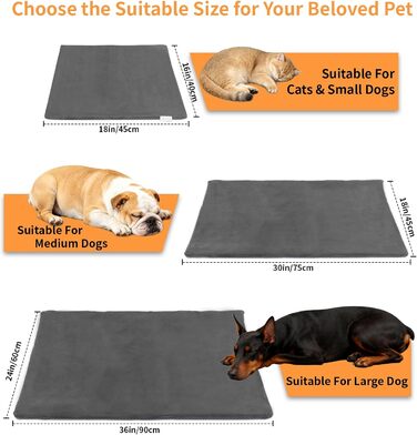 Електричний нагрівальний килимок BECEMURU для котів та собак 45x40 см з регулюванням температури та таймером