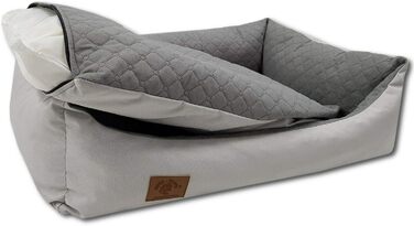 Ліжко для собак Одолплюс XXL - велике, м'яке ліжко-софа для собак, 100x70 см, сірий колір, знімний чохол, зручне та комфортне