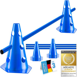 Набір перешкод для собак All Pets United®; Агіттрибути для собак та коней; Набір з перешкод, стійок та конусів для тварин та футбольного тренування; Стійкий до погодних умов та стабільний (3 комплекти)