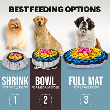 PET ARENA килимок для собак - килимок-нюхалка для стимулювання, міцні матеріали, інтелектуальна іграшка для собак, регульований розмір та можливість прання (Рожевий, Жовтий, Синій)