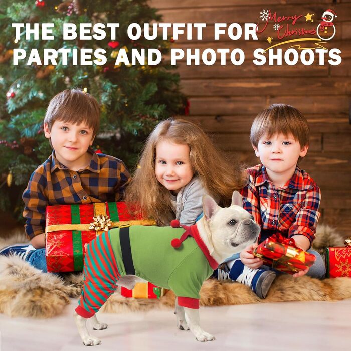 Світер для собак SCENEREAL на Новий Рік, костюм ельфа для собак великих, середніх та маленьких порід, дівчаток та хлопчиків, м'який, теплий, зимовий, святковий, червоний, універсальний (Getaway Solids) X-Large