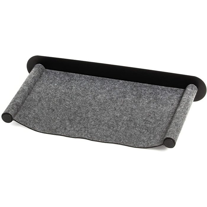 Підвісна лежанка для кота з фетру, канадського виробництва | 65 x 35 x 10 см, антрацит | Лежанка-стіна для котів