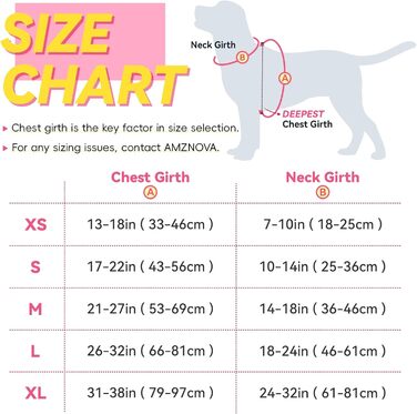 Жилет рятувальний для собак AMZNOVA Rip Stop, рожевий, XL (79-97 см)