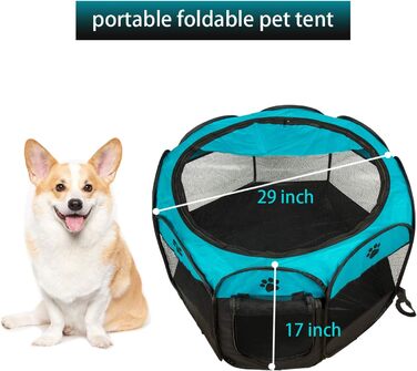 Вольєр для собак та котів BIGWING Style M/L, блакитний, водовідштовхувальний, для цуценят та тварин