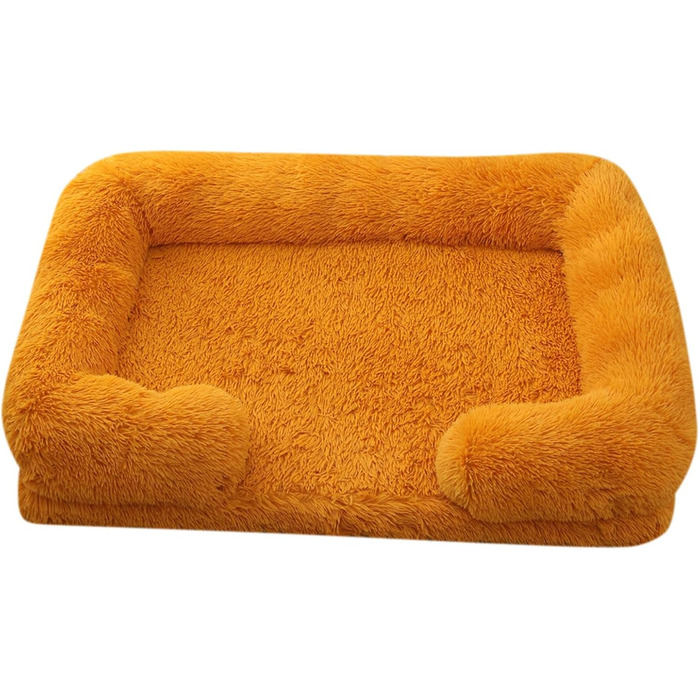 Килимок для собак великих порід, неслизький, для котів середніх порід, класична подушка для собак, миється, пухкий килимок для собак, м'яка підкладка, для балкона, вітальні, подорожей (Помаранчевий, L)