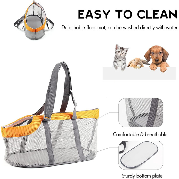 PETCUTE Сумка-переноска для собак та котів, 4 кг, помаранчевого кольору