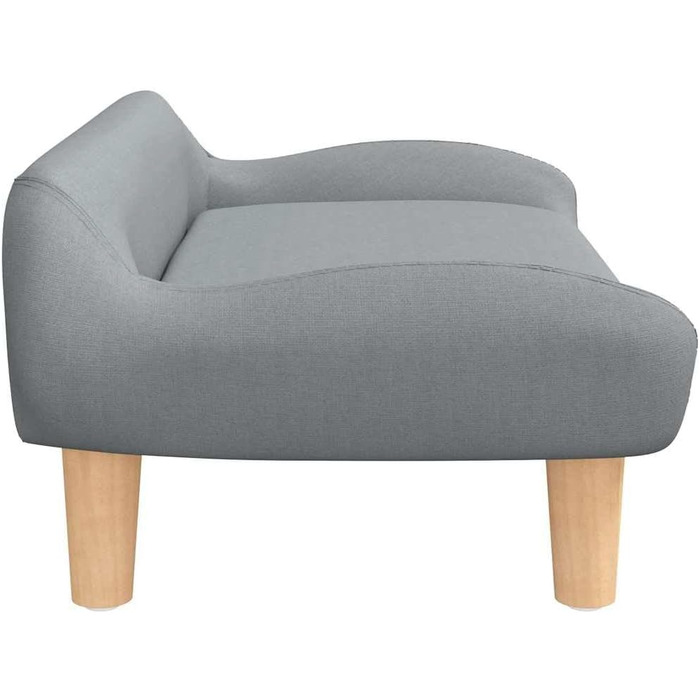 Крісло-ліжко для собак, м'яке ліжко для тварин, лежанка для собак та котів, сірий колір, тканина