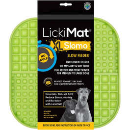LickiMat Slomo XL – повільна годівниця для собак великих та масивних порід, XL, зелена