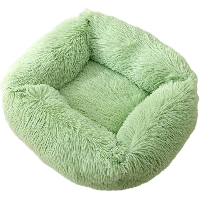 Крісло-ліжко для собак велике, миюче, м'яке, плюшеве, тепле, зручне, для малих, середніх та великих собак (L, 80 x 70 x 18 см, зелене)