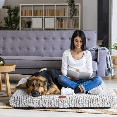 М'яке ліжко для собак ULIGOTA, килимок для котів, машинного прання, неслизьке, розмір XL (107 x 71 x 10 см)
