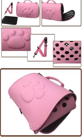 Трансформер-переноска для тварин: рожева переноска-рюкзак для вигулу, подорожей та відвідування ветеринара