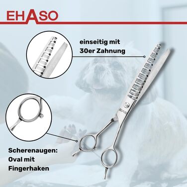 Професійна ножиця для собак EHASO Revolution New Dimension | 21 см | Японська сталь | Висока якість