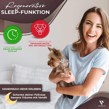Ортопедичне ліжко для собак Vendit XL для середніх собак - матрац з Memory Foam, антибактеріальне та нейтралізуюче запахи, водонепроникне та стійке до подряпин, зі знімним чохлом, нековзне та довговічне. Розміри: 120 x 85 x 19 см