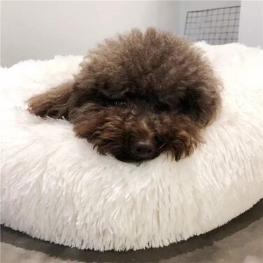 М'яке ліжко-гніздишко для собак та котів, 50-100 см, біле