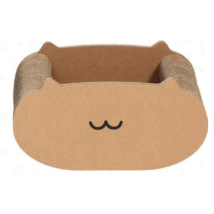 Навіс для котів Navaris - 2-в-1: когтеточка та лежанка - когтеточки для котів, лежанка для котів, товстий картон, захист меблів