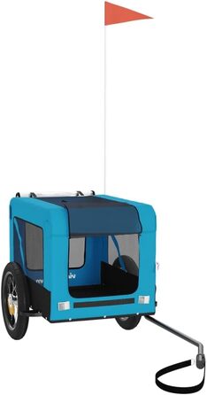 Причіп для велосипеда для собак, котів, блакитний та чорний, Oxford-Gewebe та залізо