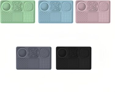 Преміум килимок для собак 3 в 1: повільний годівник, килимок для годування, аксесуар для грумінгу. Силіконовий, блакитний, прямокутний. Підходить для цуценят, котів та інших домашніх тварин.