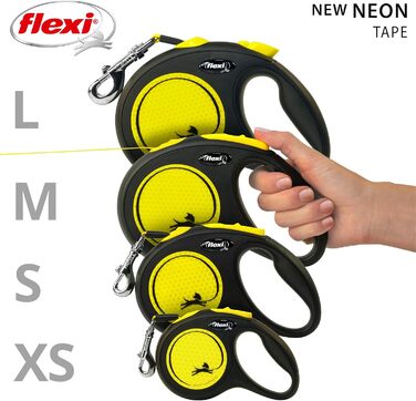 Класична світловідбивна стрічка Neon Reflect M, 4,9 м, чорна/неонова