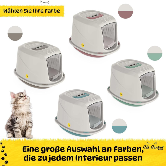 Набір для котячого туалету CatCentre з ковпаком, Jumbo, синій + синій килимок