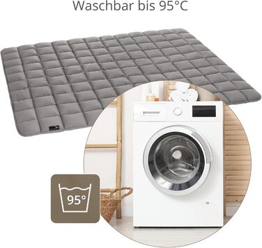 Підстилка для собак Pointer 130 x 110 см, м'яка та зносостійка - легко миється до 95°C, захист для підлоги та дивану - підходить для вулиці (84 x 57 x 20 см, світло-сіра)