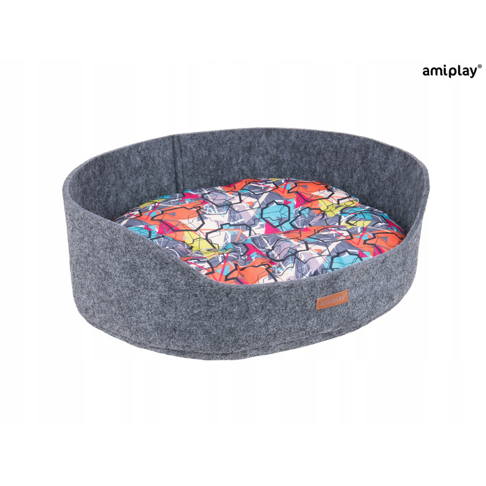 Лежанка для котів Amiplay Hygge 2 в 1, овальна