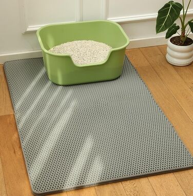 Килимок для котячого туалету WALLBIG, 2 шт, 61x38 см, стільниковий, двошаровий, водонепроникний, м'який, контроль наповнювача