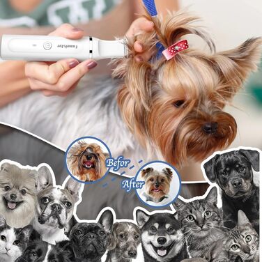 Бездротовий собачий триммер для грумінгу: тиха, водонепроникна модель для собак та котів, підходить для зони навколо лап та очей