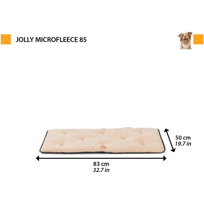 Килимок для собак Ferplast - м'яке ліжко-софа для середніх собак, 83 x 50 x 3,5 см (колір: коричневий, бежевий). Зносостійкий, водонепроникний, з мікрофлісу, легко миється.