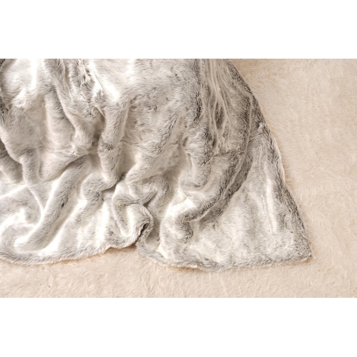 Плед з штучного хутра для собак, сріблястий лис, 60x90 см