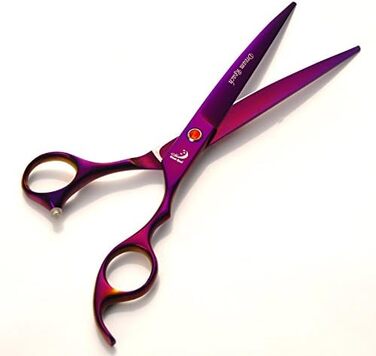 Набір для стрижки тварин, професійні ножиці для грумінгу собак та котів, 7.0 дюймів, фінішна ножиця, гребінець для догляду за шерстю, фіолетовий колір