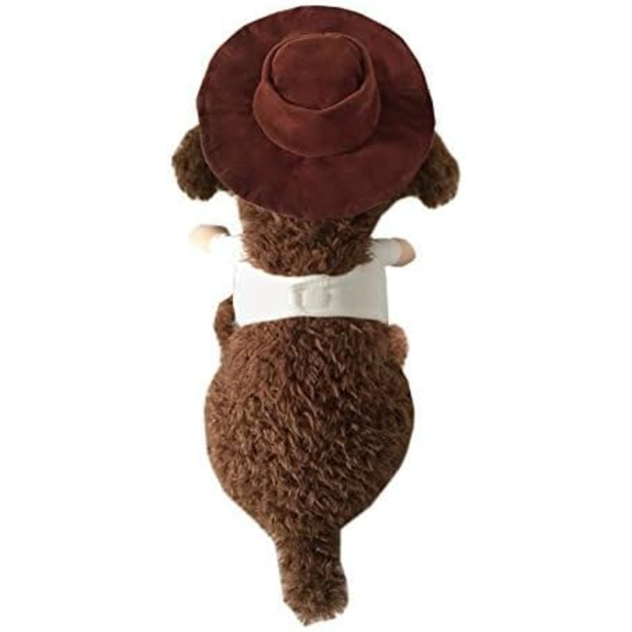 Костюм ковбоя для собак з капелюхом. Карнавальний костюм для собак та котів на Хелловін. Середній розмір