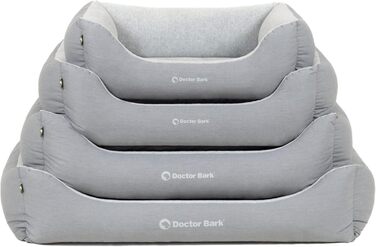Ліжко для собак середніх порід Doctor Bark GreenLabel - м'яке та зручне, 97x75 см, сірий