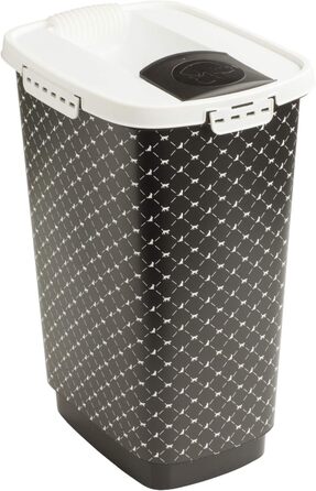 Контейнер для корму Rotho MyPet Cody 25 л з кришкою, харчовий пластик, BPA-free, чорний