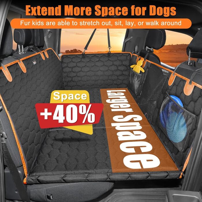 Накидка на сидіння автомобіля для собак JOEJOY, водонепроникна, стійка до подряпин, для великих машин (Trucks/SUVs)