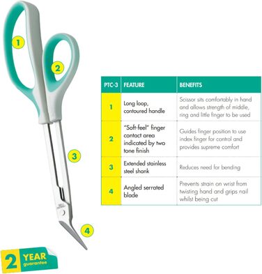 Пінцет Peta - ергономічний, великий діапазон, довжина 210 мм