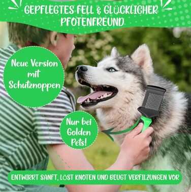 Зубна щітка для собак та котів з захисними нопочками - видаляє підшерсток, ковтуни та вузли. Ідеальна для догляду за шерстю довгошерстих собак, таких як кокапу, пудель. Розмір S. Зубна щітка 2.0, компактна
