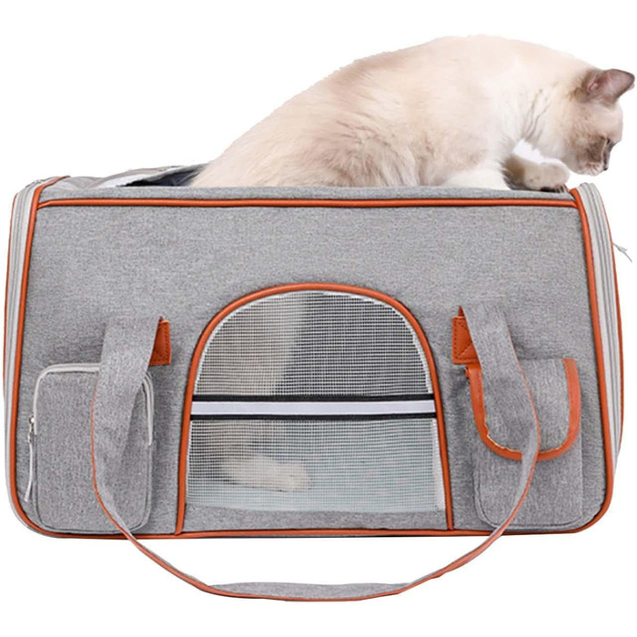 Транспортна переноска для собак та котів, складна, для подорожей в авто, сумка-переноска для тварин