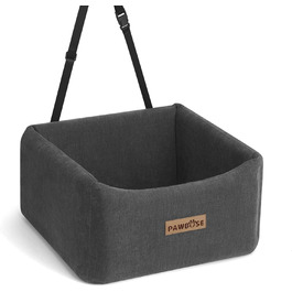 Автокрісло для собак середніх порід до 15 кг з ременем безпеки, сіре, знімний та миючий чохол