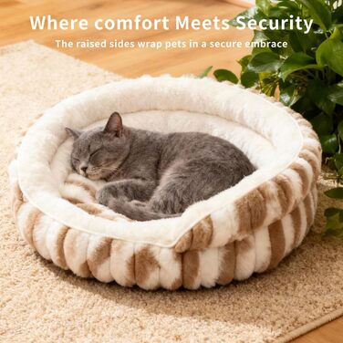 Обігрівальне ліжко для котів, електричне, миється, стійке до укусів, водонепроникне, заспокійливе та тепле з регульованим нагрівальним килимком, 51×51×17 см