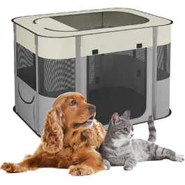 Розкладний вольєр для цуценят Relaxdays, 43x71x55 см, Oxford-Stoff, для дому та вулиці