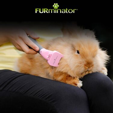 FURminator інструмент для видалення підшерстка для дрібних тварин - щітка для кроликів, гризунів та інших - покращений дизайн версії 2.0