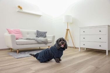 Халат для собак Kerbl, блакитний, XL, довжина спини 70 см, колір navy