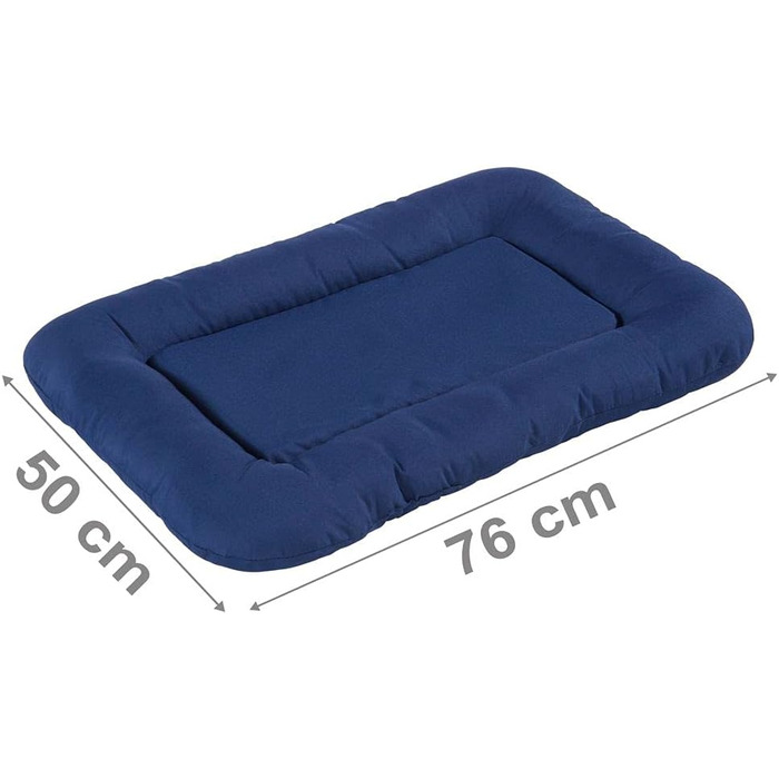 Ортопедичне ліжко для собак KAHU® з віскоеластичною піною (50x76 см) • М'яке, легко миється • Водовідштовхувальне, блакитне ліжко для собак