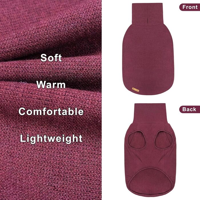 Світшот для собак Mosucoirl: теплий, зручний, для маленьких, середніх та великих собак XS-4XL (3XL, червоний)